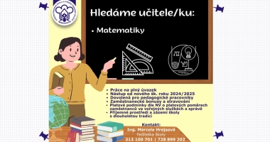 Hledáme učitele MATEMATIKY