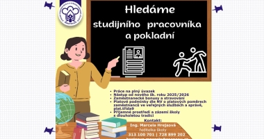 Hledáme studijního pracovníka a pokladní
